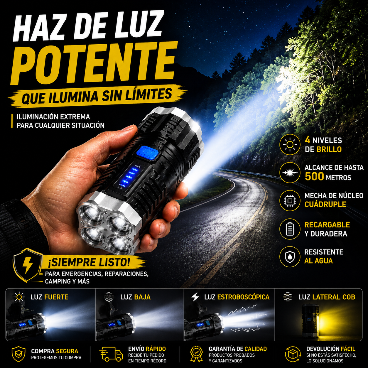 VoltStrike™-Ilumina 100 Veces Más