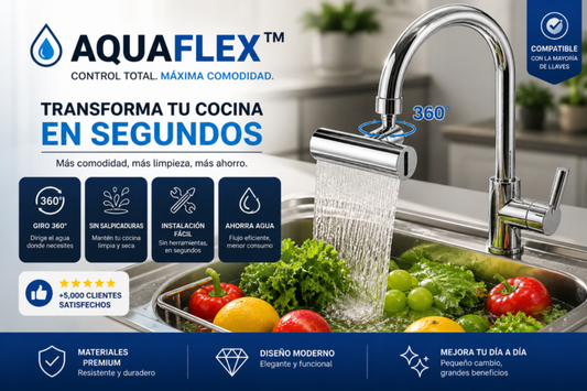 AquaFlex™-Llave Giratoria 4 Modos