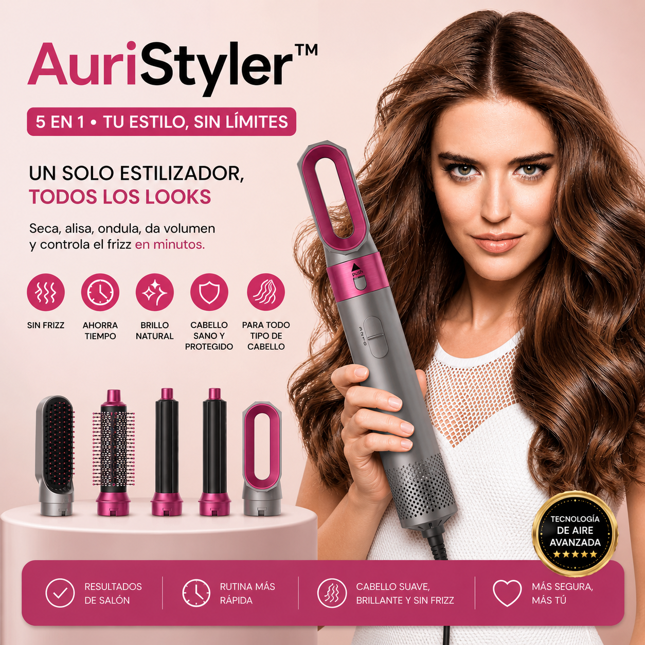 AuriStyler™-Secador de pelo 5 en 1