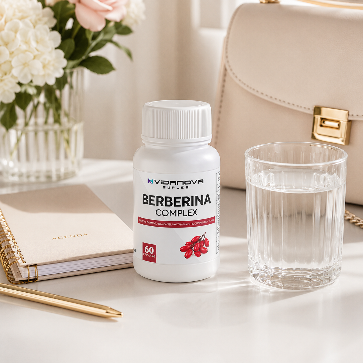 BeraBalance™ | Complejo de Berberina con Vinagre de Manzana, Canela y Vitamina E