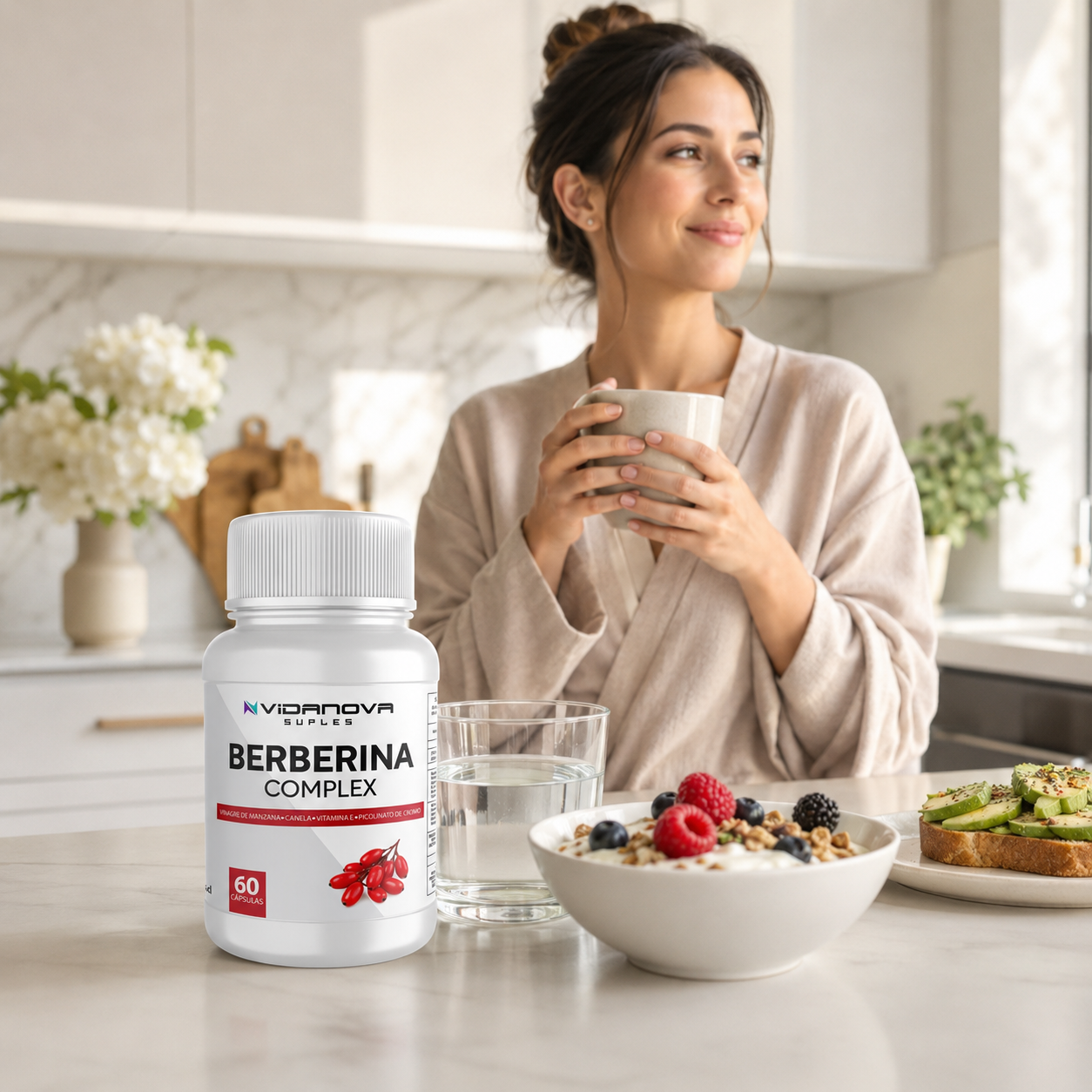 BeraBalance™ | Complejo de Berberina con Vinagre de Manzana, Canela y Vitamina E