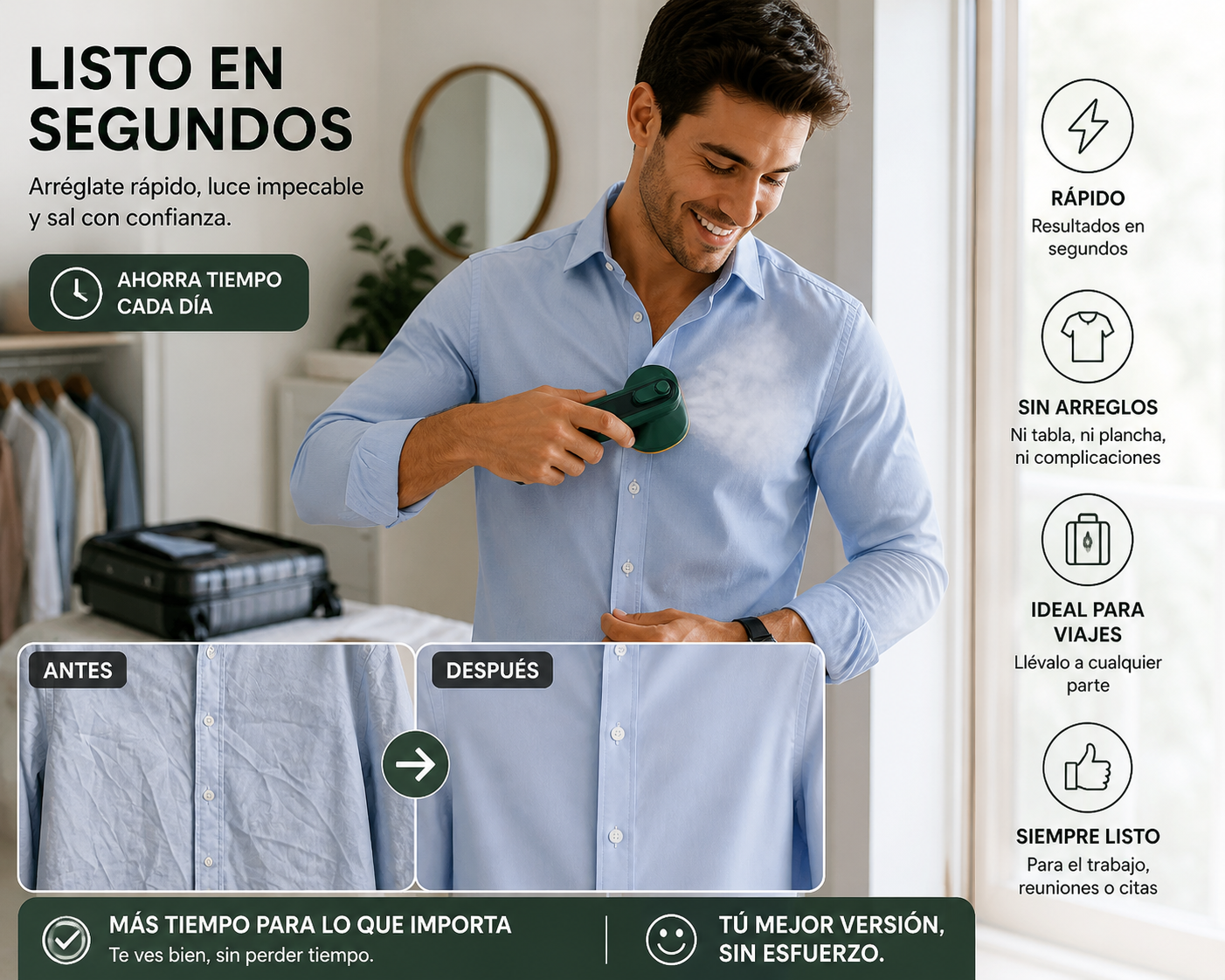 GlideX™-MINI PLANCHA DE ROPA A VAPOR