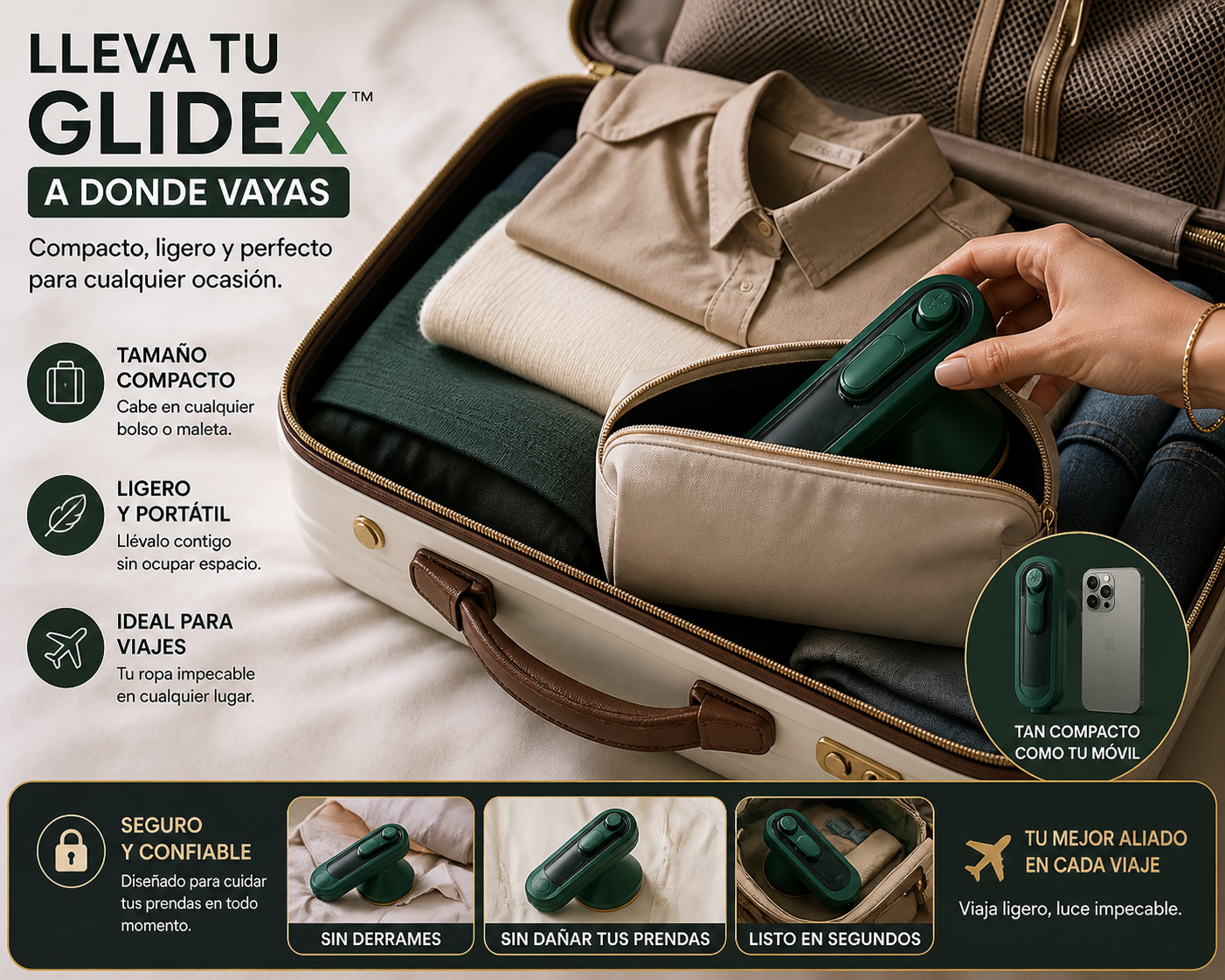 GlideX™-MINI PLANCHA DE ROPA A VAPOR