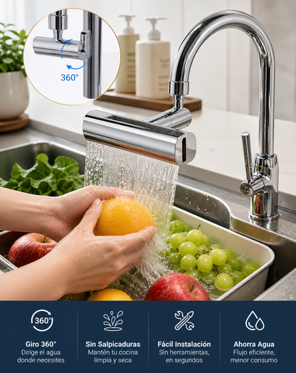 AquaFlex™-Llave Giratoria 4 Modos