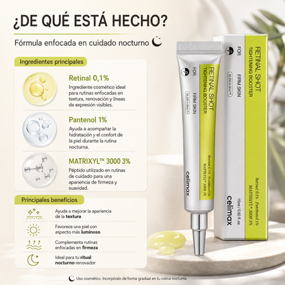 CELIMAX RETINAL SHOT™ | Tratamiento Nocturno de Renovación, Firmeza & Glow