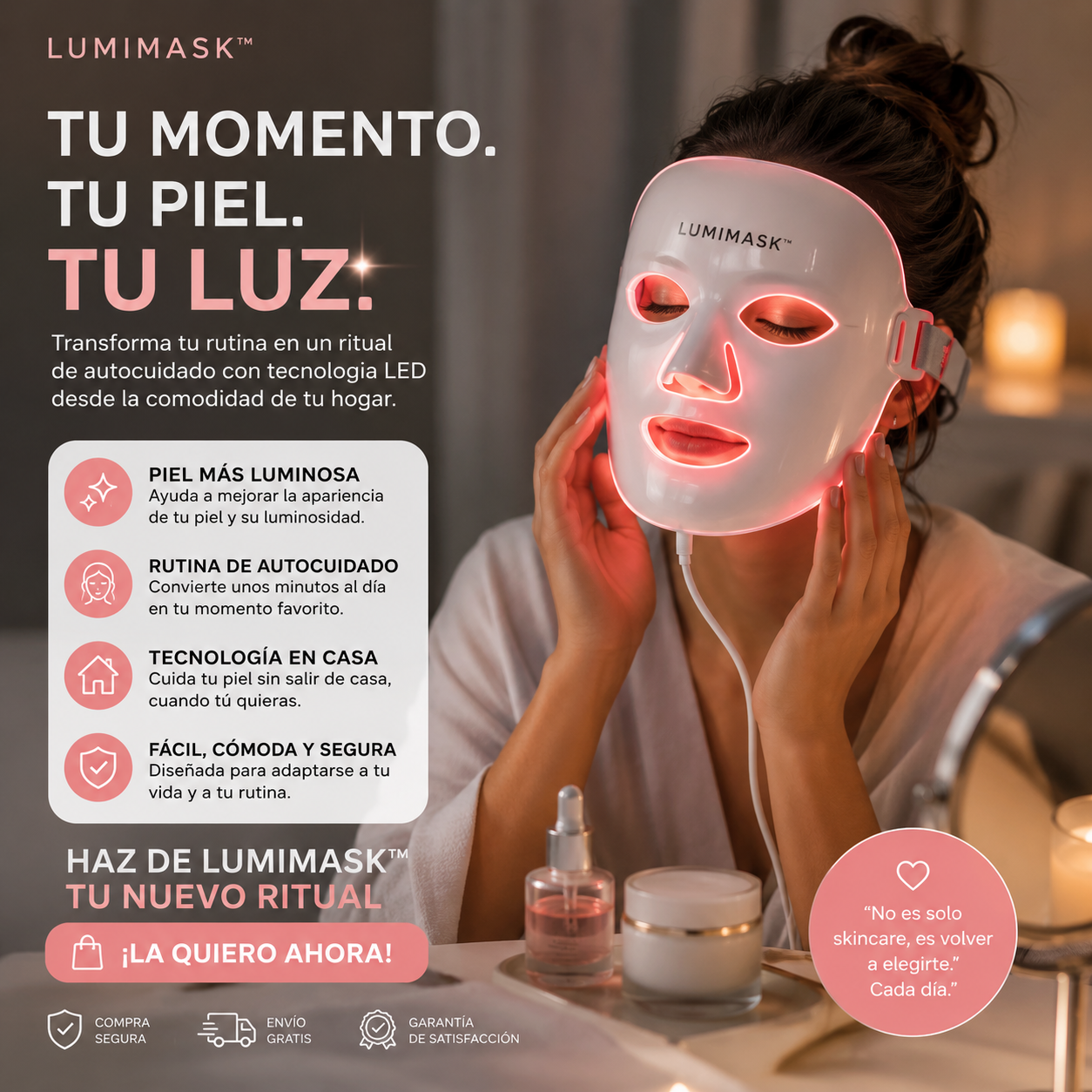 LumiMask™ | Ilumina tu piel, transforma tu rutina