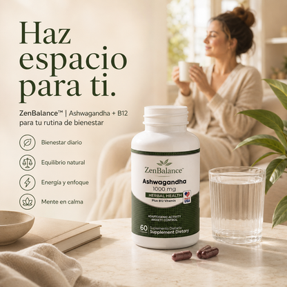 ZenBalance™ – Ashwagandha + B12 para tu Rutina de Bienestar