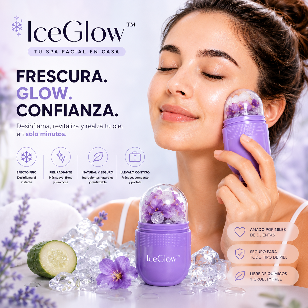 IceGlow™-Molde Hielo Facial de Silicona