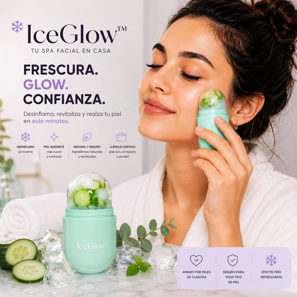 IceGlow™-Molde Hielo Facial de Silicona