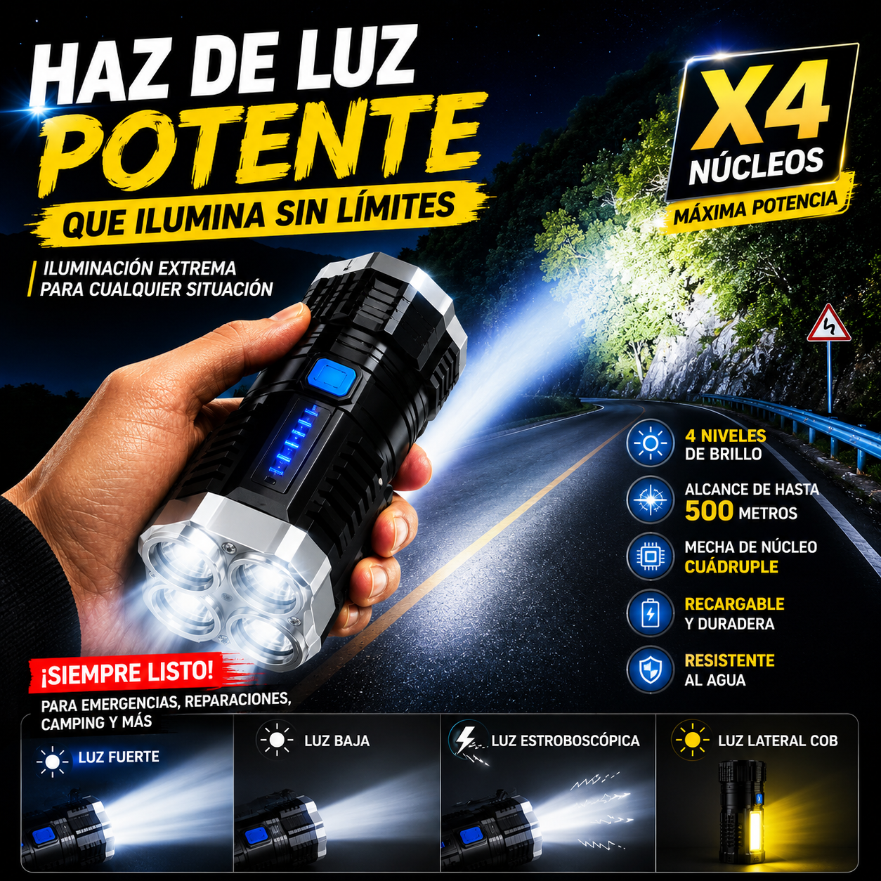 VoltStrike™-Ilumina 100 Veces Más