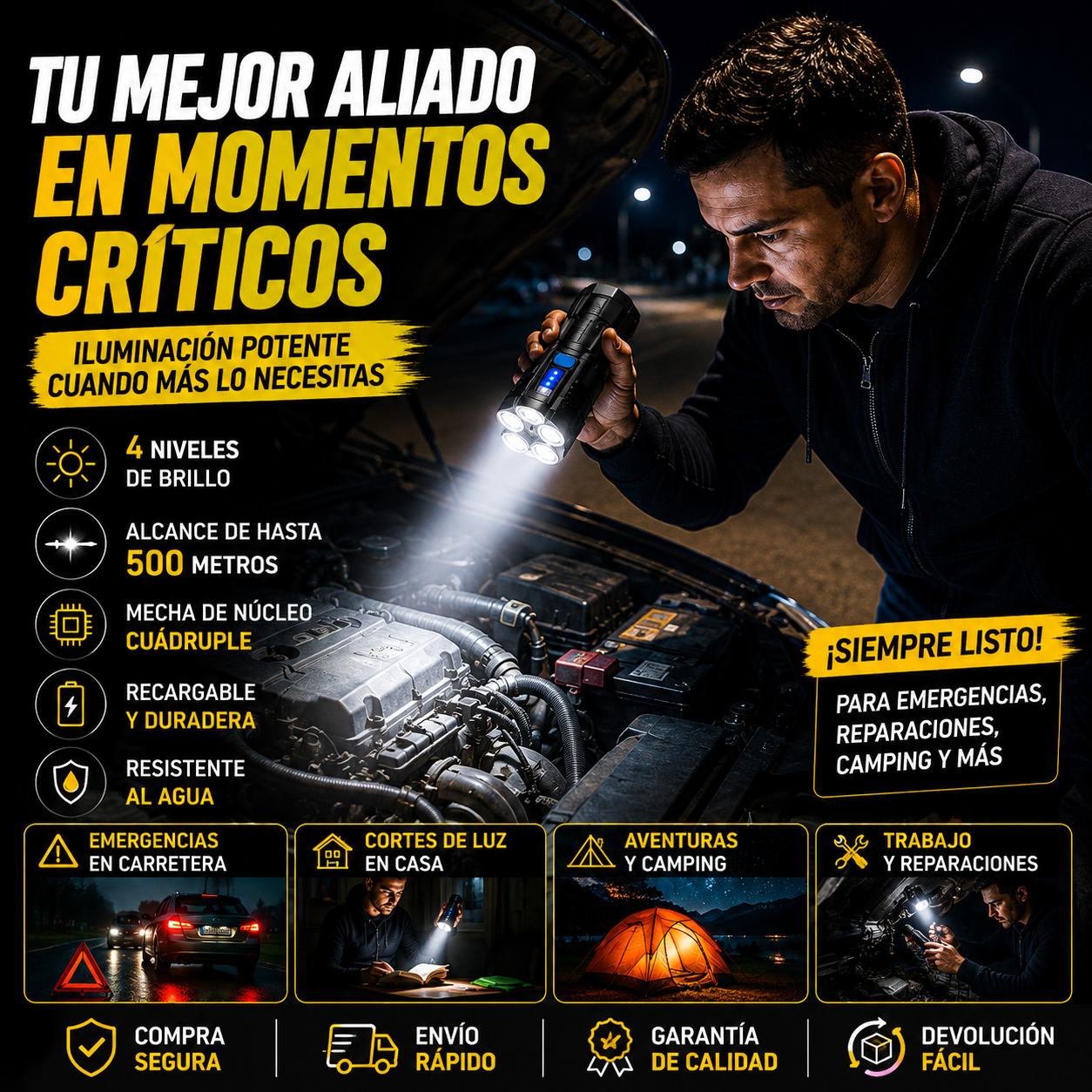 VoltStrike™-Ilumina 100 Veces Más