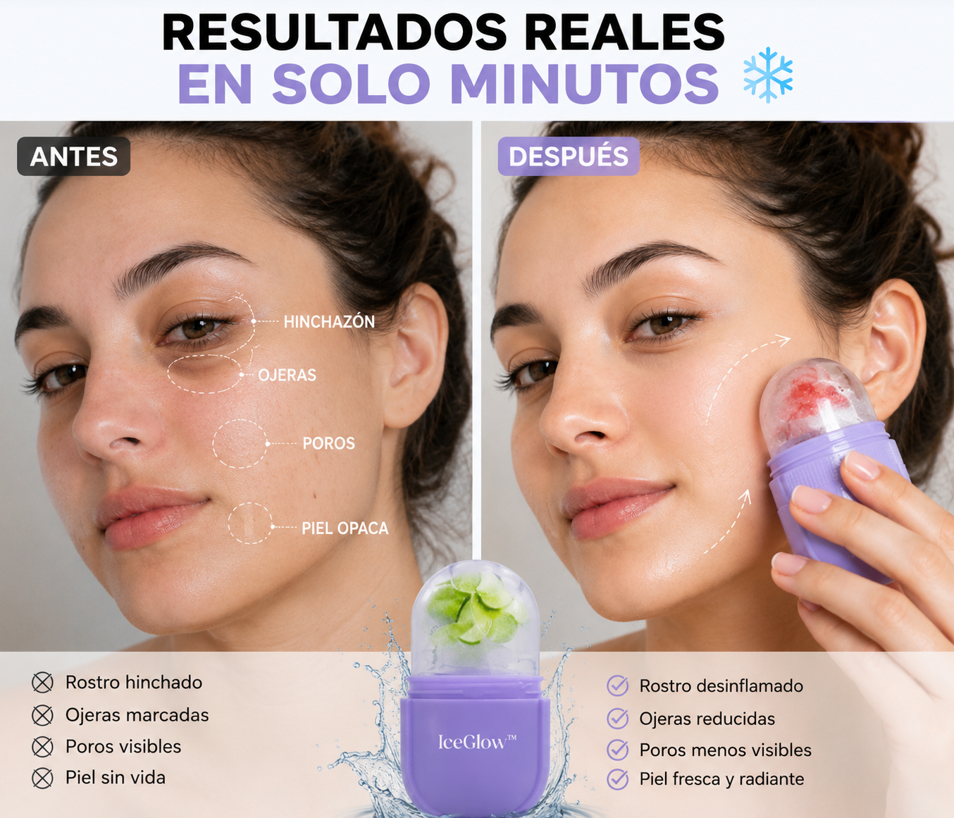IceGlow™-Molde Hielo Facial de Silicona