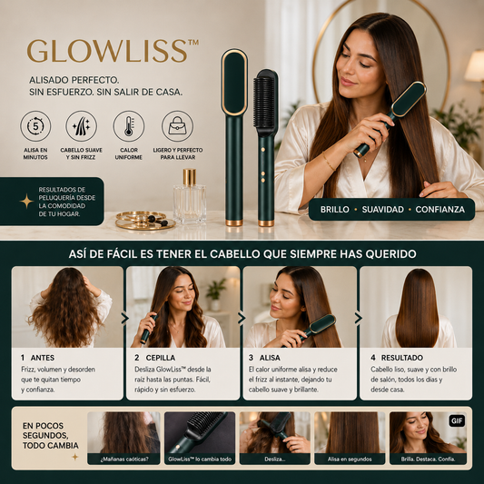 GLOWLISS™-Cepillo Eléctrico Anti Frizz