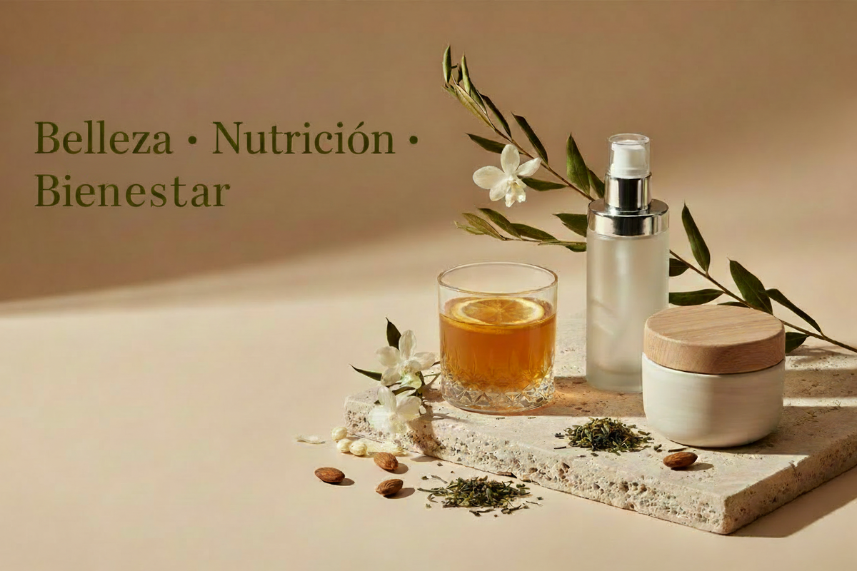 Portada con el texto Belleza, Nutrición y Bienestar